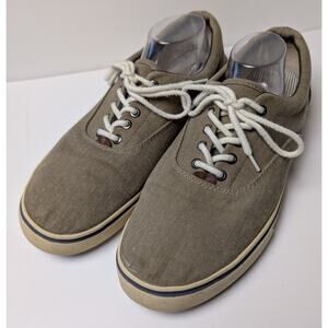 Merona Gray Canvas Sneakers MENS SIZE 13 Casual Comfy Boat Shoes Preppy Vegan